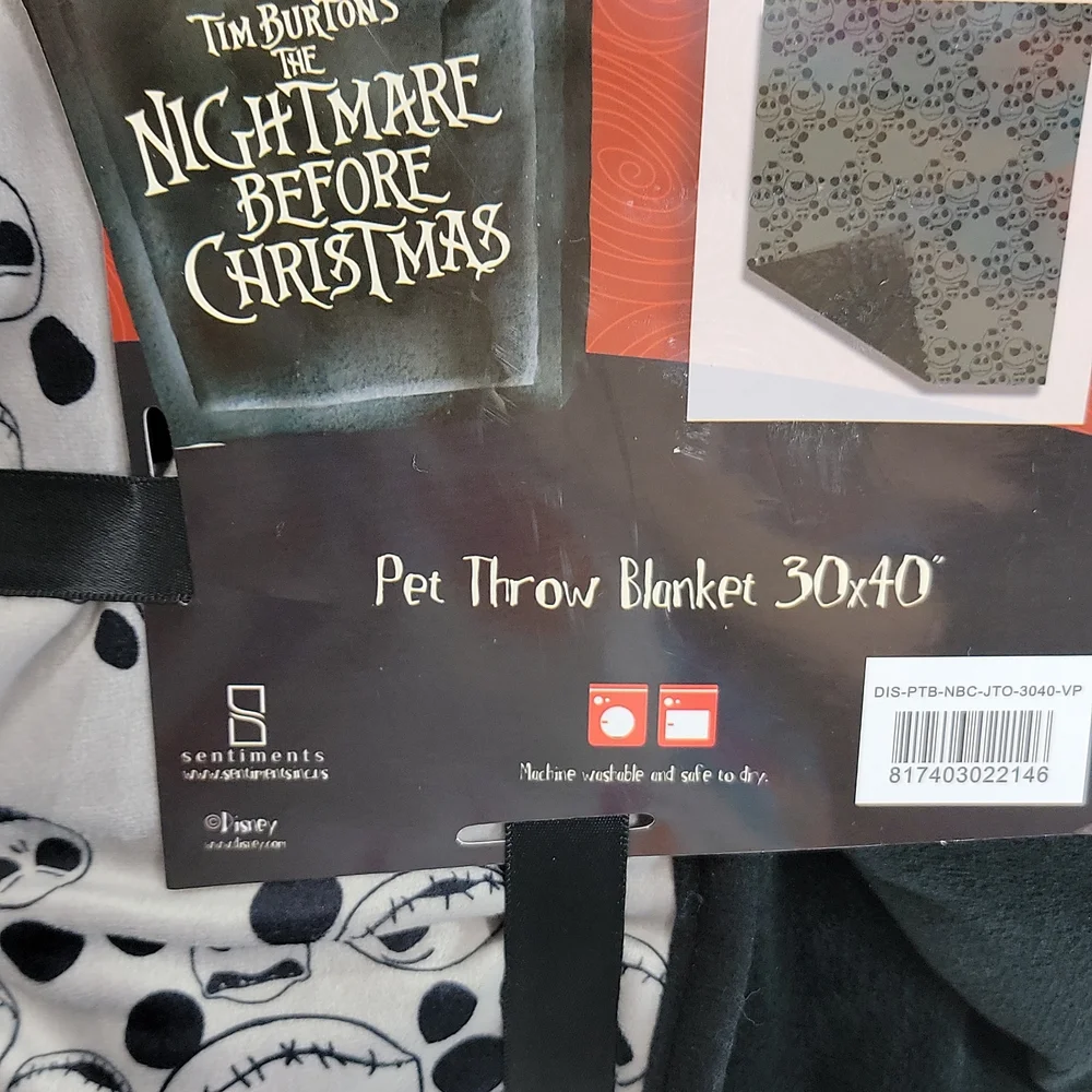 Disney Nightmare Before Christmas Pet Throw Blanket 30